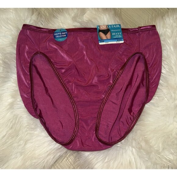 Vanity Fair 13108 Illumination Hi-Cut Panties Womens 9 2XL 2XLarge Pink - Picture 1 of 4
